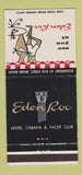 Matchbook Cover - Eden Roc Hotel Miami Beach FL WEAR 30 Strike