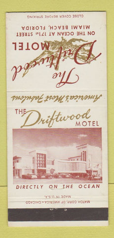 Matchbook Cover - Driftwood Motel Miami Beach FL 30 Strike