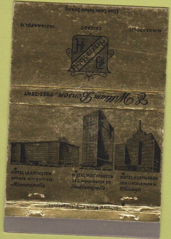 Matchbook Cover - Benson Hotels Chicago Minneapolis Indianapolis 40 Strike