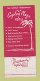 Matchbook Cover - Copley Plaza Hotel Miami Beach FL 30 Strike