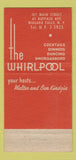 Matchbook Cover - The Whirlpool Niagara Falls NY 30 Strike