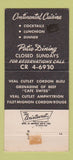 Matchbook Cover - Cafe Swiss Beverly Hills CA 30 Strike