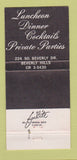 Matchbook Cover - Maison Gerard French Restaurant Beverly Hills CA 30 Strike