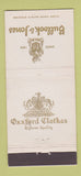 Matchbook Cover - Oxxford Men's Clothes Bullock Jones 30 Stick