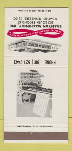 Matchbook Cover - Wood Working Machinery Branyan Memphis TN 30 Strike
