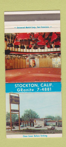 Matchbook Cover - Manor House Stockton CA 30 Strike