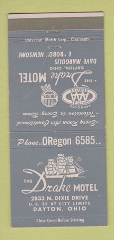 Matchbook Cover - Drake Motel Dayton OH 30 Strike