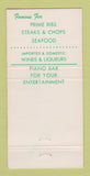 Matchbook Cover - Danny's Gin Mill Chop House Detroit MI 30 Strike