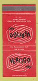 Matchbook Cover - Vertigo Detroit MI 30 Strike