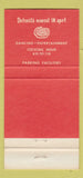 Matchbook Cover - Vertigo Detroit MI 30 Strike