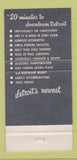 Matchbook Cover - Caribe Motel Detroit MI 30 Strike