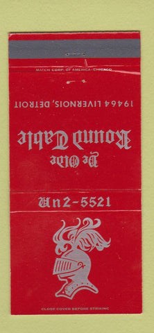 Matchbook Cover - Ye Olde Round Table Detroit MI 30 Strike