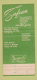 Matchbook Cover - Safran Printing Detroit MI SAMPLE 30 Strike