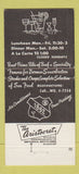 Matchbook Cover - Schweizer's Detroit MI restaurant WHITE #2 WEAR 30 Strike