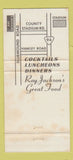 Matchbook Cover - Ray Jackson's Restaurant Milwaukee WI 30 Strike