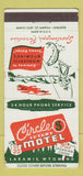 Matchbook Cover - Circle S Motel Laramie WY 30 Strike