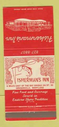Matchbook Cover - Fisherman's Inn Grasonville MD 30 Strike