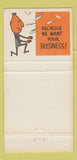 Matchbook Cover - Precast Concrete Products Battle Creek MI 30 Strike