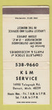 Matchbook Cover - K&M Service Boat Parts Detroit MI WEAR 30 Strike