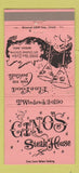 Matchbook Cover - Cino's Steak House Detroit MI 30 Strike