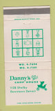 Matchbook Cover - Danny's Gin Mill Chop House Detroit MI 30 Strike