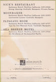 Matchbook Cover - Nicks Seashore Pacifica CA WEAR 40 Strike