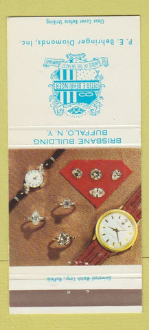 Matchbook Cover - Peter Behringer Diamonds Jewelry Buffalo NY 30 Strike