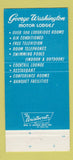 Matchbook Cover - George Washington Motor Lodges King of Prussia PA 30 Strike