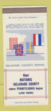 Matchbook Cover - Delaware County PA Tourism WORN 30 Strike