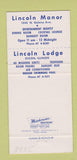 Matchbook Cover - Lincoln Manor Dixon IL 30 Strike