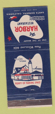 Matchbook Cover - Harbor Restaurant Santa Barbara CA WEAR 30 Strike