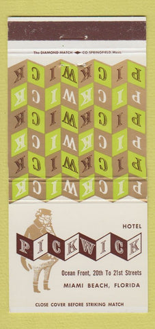 Matchbook Cover - Pickwick Hotel Miami Beach FL 30 Strike