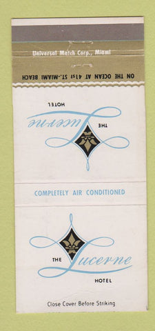 Matchbook Cover - Lucerne Hotel Miami Beach FL 30 Strike