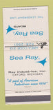 Matchbook Cover - Sea Ray Boats Oxford MI Ray Industries 30 Strike