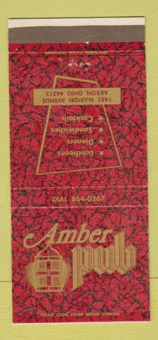 Matchbook Cover - Amber Pub Akron OH 30 Strike