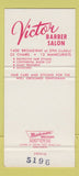 Matchbook Cover - Victor Barber Salon New York City 30 Strike