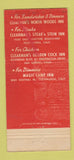 Matchbook Cover - Clearman's North Woods Inn Monrovia CA 30 Strike
