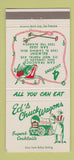 Matchbook Cover - Ed's Chuck Wagons San Jose Belmont San Francisco CA 30 Strike