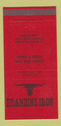 Matchbook Cover - Branding Iron Boston MA restaurant CREASE 30 Strike