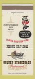 Matchbook Cover - Golden Stagecoach Restaurant Abilene TX 30 Strike
