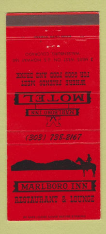 Matchbook Cover - Marlboro Inn Restaurant Walsenburg Colorado 30 Strike
