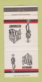 Matchbook Cover - Tall Texan Restaurant San Antonio TX 30 Strike