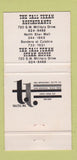 Matchbook Cover - Tall Texan Restaurant San Antonio TX 30 Strike