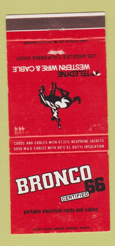 Matchbook Cover - Teledyne Western Wire Cable Los Angeles CA 30 Strike