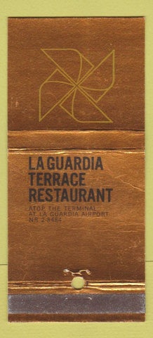 Matchbook Cover - La Guardia Terrace Restaurant Airport New York City 30 Strike