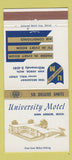 Matchbook Cover - University Motel Ann Arbor MI 30 Strike