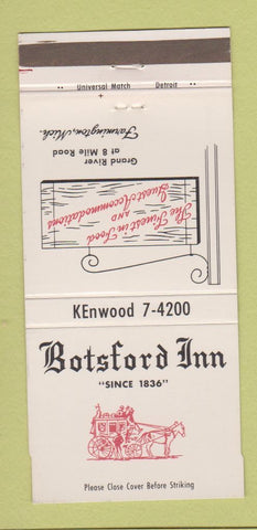 Matchbook Cover - Botsford Inn Farmington MI 30 Strike