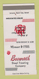 Matchbook Cover - Bosworth Steel Treating Detroit MI 30 Strike