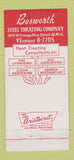 Matchbook Cover - Bosworth Steel Treating Detroit MI 30 Strike