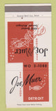 Matchbook Cover - Joe Muer Seafood Detroit MI SAMPLE 30 Strike